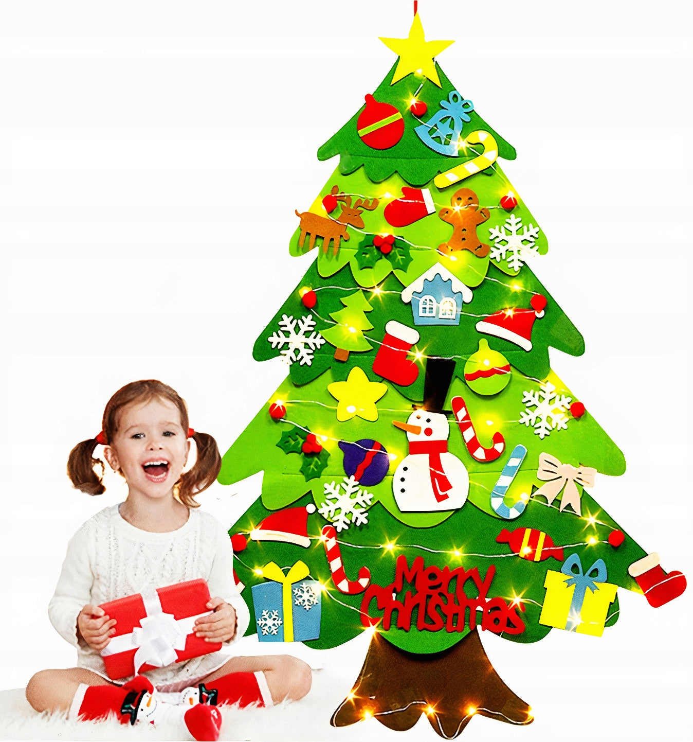 Kalėdų eglutės rinkinys vaikams - Pasidaryk Pats