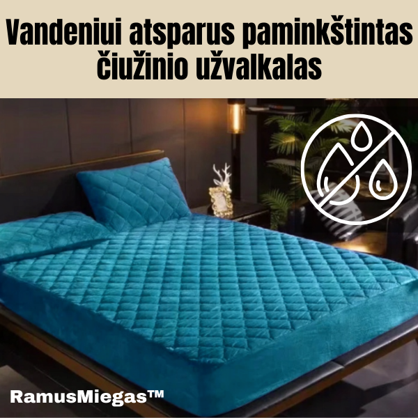 RamusMiegas™ paminkštintas vandeniui atsparus čiužinio užvalkalas