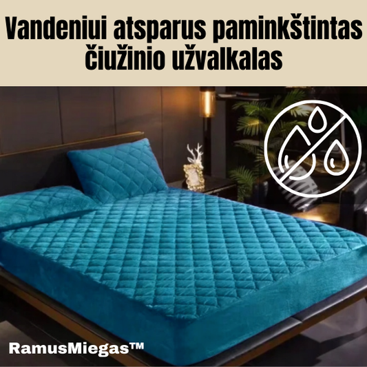 RamusMiegas™ paminkštintas vandeniui atsparus čiužinio užvalkalas