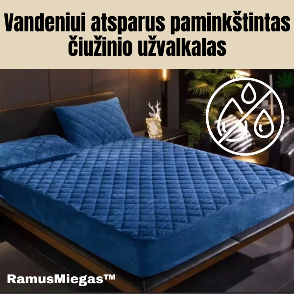 RamusMiegas™ paminkštintas vandeniui atsparus čiužinio užvalkalas